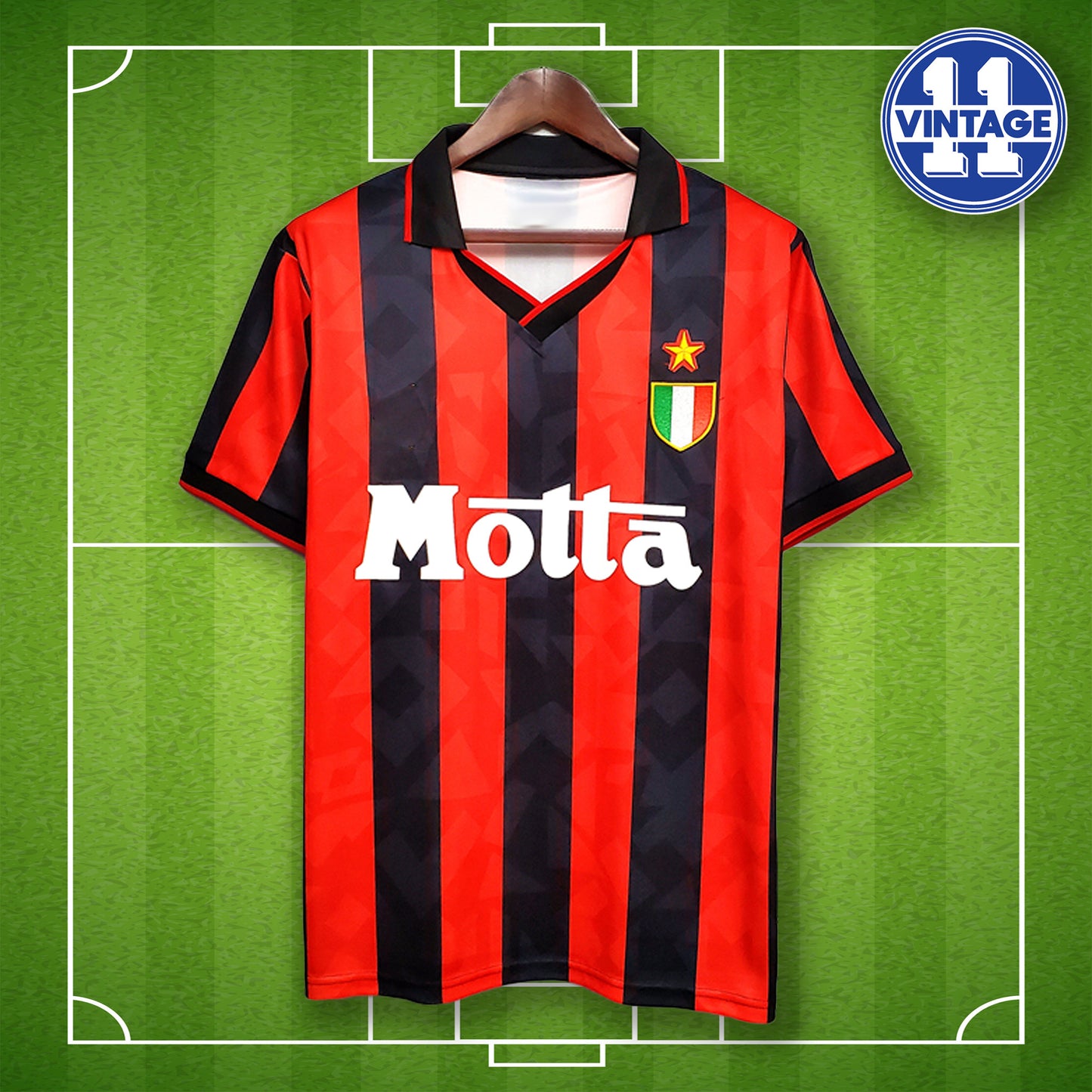 Retro AC Milan Football 1993 / 1994 Home Replica Shirt Champions League Soccer Jersey Trikot Maldini Gift for Him