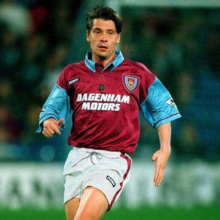 Retro West Ham United Football Home Shirt 1997/1998 Home West Ham 97/98 Soccer Hammers Jersey Tony Cottee