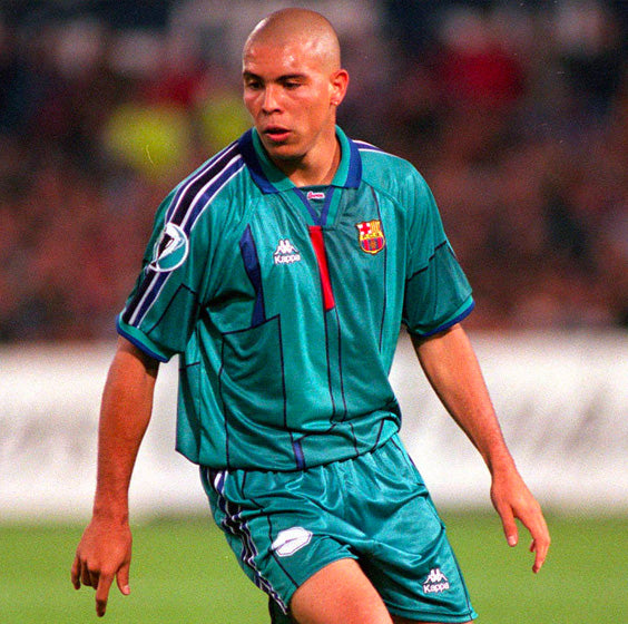 Retro Barcelona Football Shirt 1996 Away Barca 1996 Soccer Jersey Spain Barca Ronaldo R9