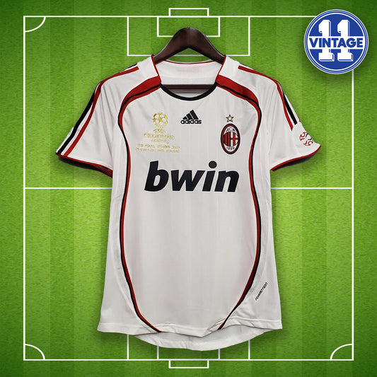 Retro AC Milan Football Shirt 2007 Away Champions League Final AC Milan 2007 Soccer Jersey Trikot Maldini Gift for Him