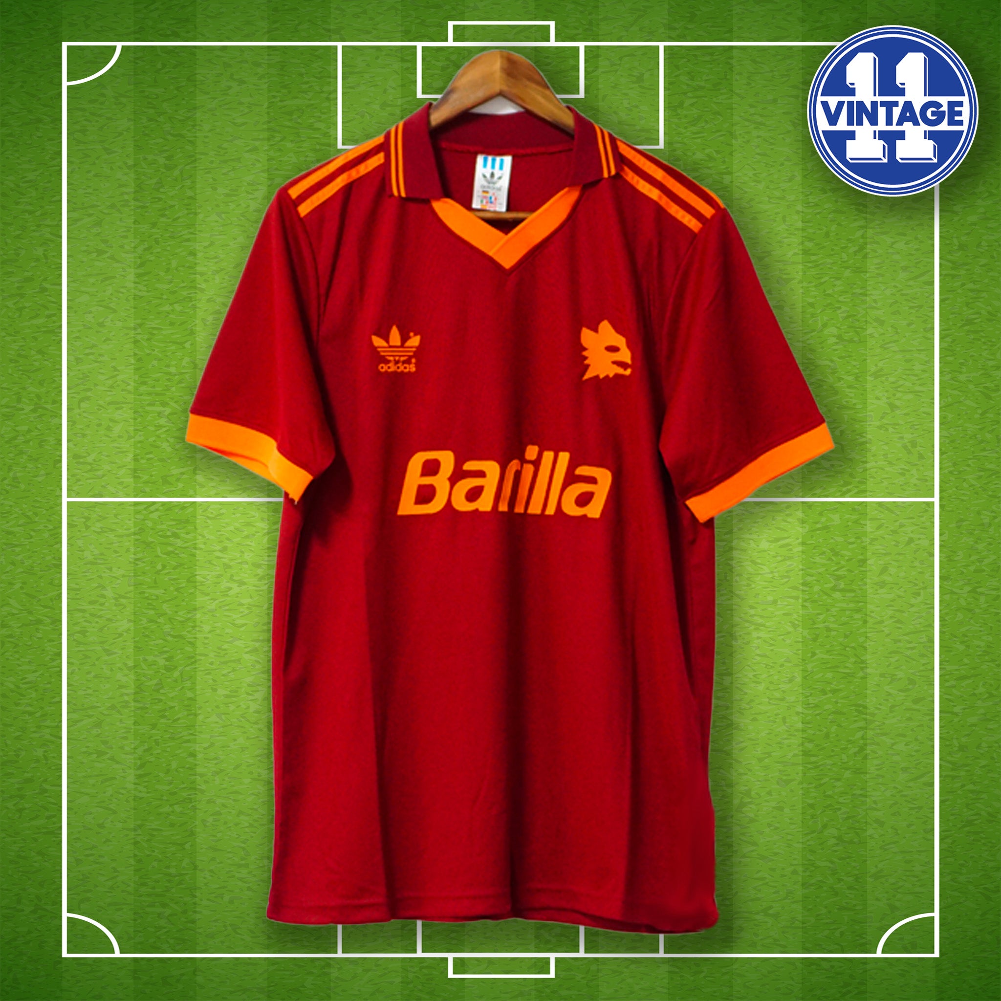 Retro AS Roma Football Shirt 1992 / 1994 Home Roma 1992 / 1994