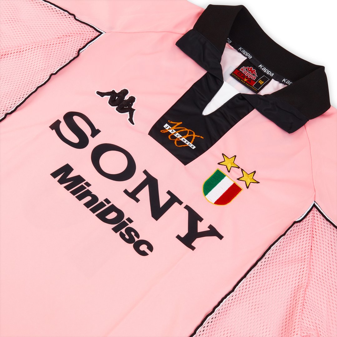 Retro Juventus 1997 / 1998 Centenary Pink Soccer Jersey Serie A Vintage Jersey Del Piero Zidane Trikot Gift for Him Gift for Her