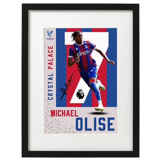 Michael Olise Football Player Portrait Print | Crystal Palace Gift / Present Birthday Wall Art Bedroom Office Display / Digital Download / Framed Poster Print