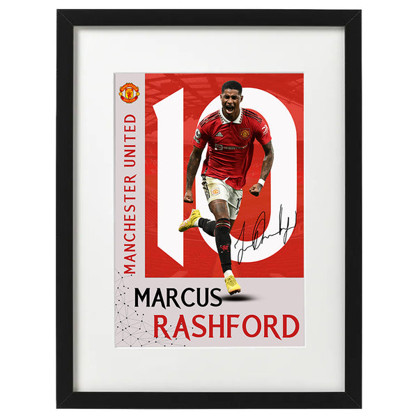 Marcus Rashford Football Player Portrait Print | Manchester United Gif ...